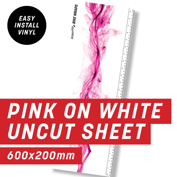 Pink on White Flame Uncut Sheet