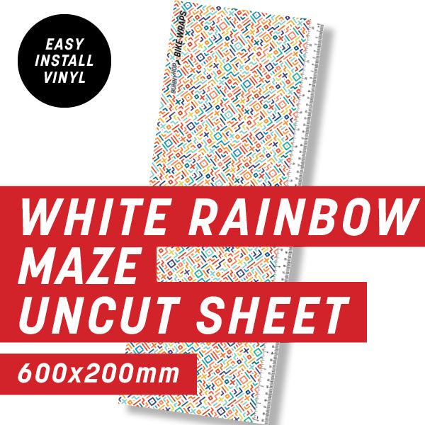 White Rainbow Geometric Uncut Sheet