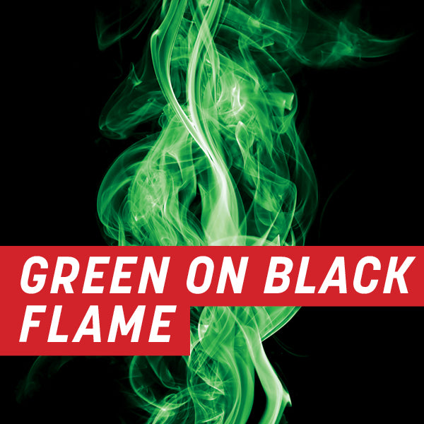 Green on Black Flame Uncut Sheet