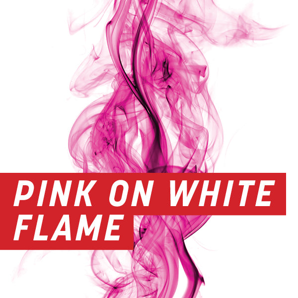 Pink on White Flame Uncut Sheet