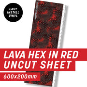 Lava Hex in Red Uncut Sheet