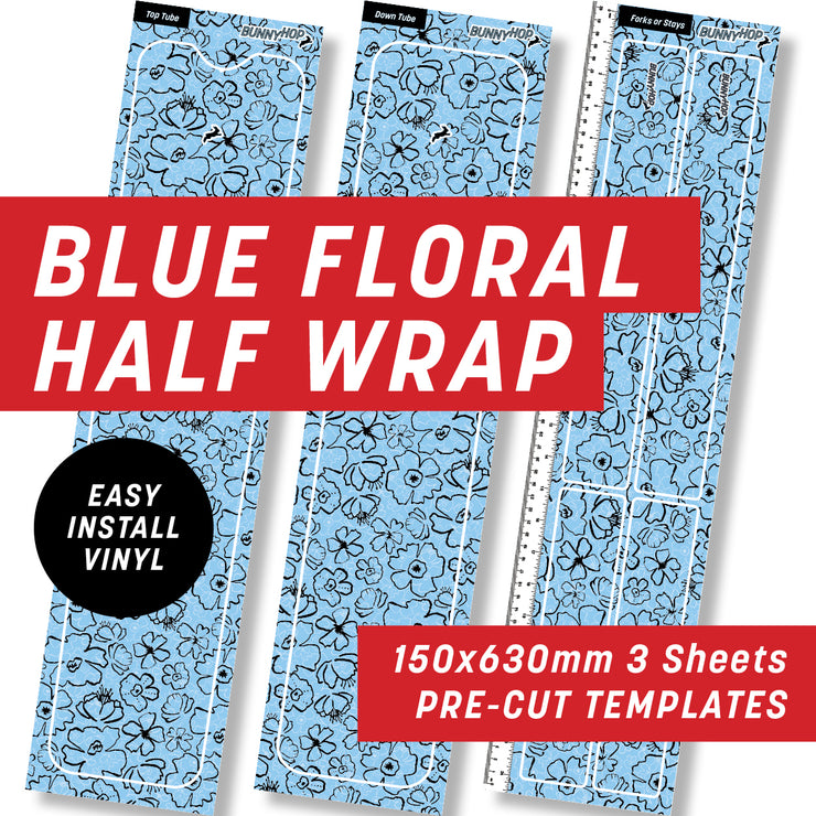 Blue Floral Half Wrap Kit