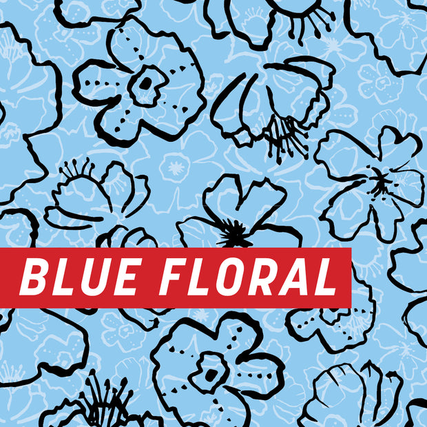 Blue Floral Uncut Sheet