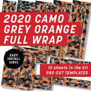 2020 Camo Grey Orange Full Wrap Kit