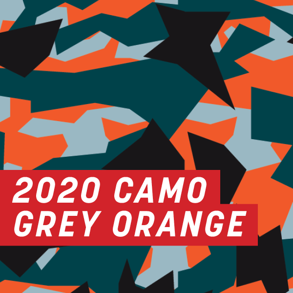 2020 Camo Grey Orange Uncut Sheet