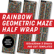 Black Rainbow Geometric Half Wrap Kit