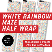 White Rainbow Geometric Half Wrap Kit