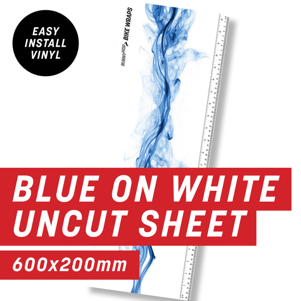 Blue on White Flame Uncut Sheet