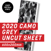 2020 Camo Grey Uncut Sheet