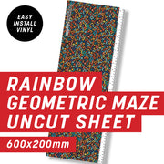 Black Rainbow Geometric Uncut Sheet