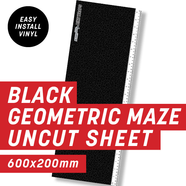 Black Geometric Uncut Sheet