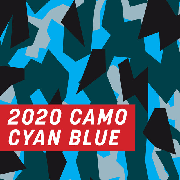 2020 Camo Cyan Blue Half Wrap Kit