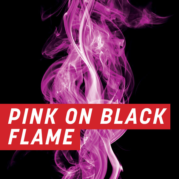 Pink on Black Flame Uncut Sheet