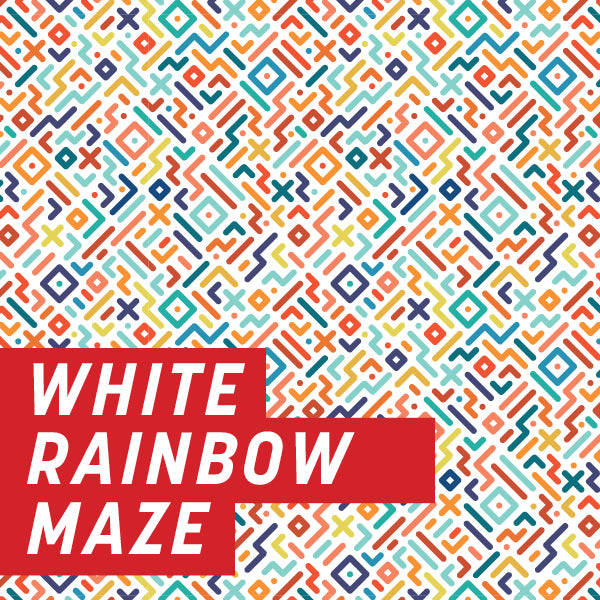 White Rainbow Geometric Uncut Sheet