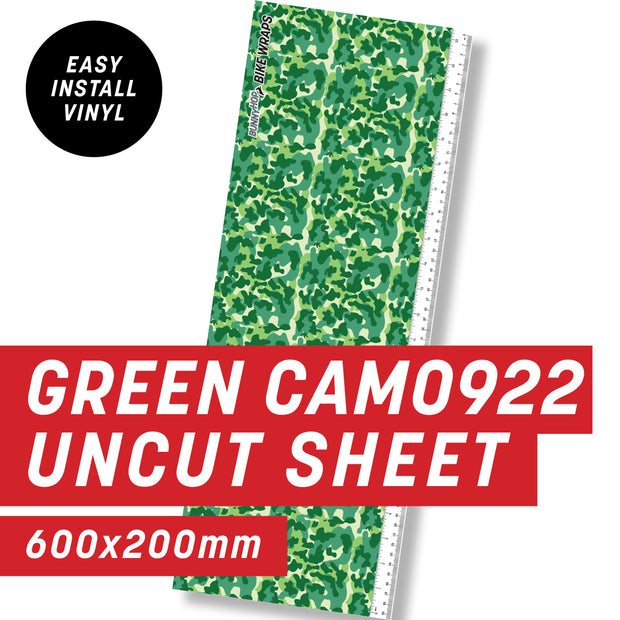 Green CAMO922 Uncut Sheet