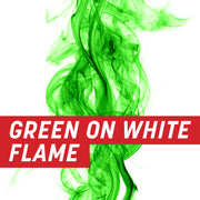 Green on White Flame Uncut Sheet