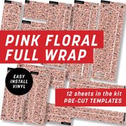 Pink Floral Full Wrap Kit