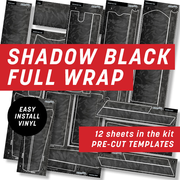 3D Shadow Black Camo Full Wrap Kit