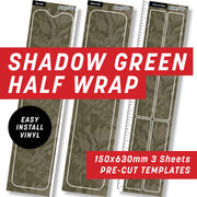 3D Shadow Green Camo Half Wrap Kit