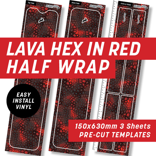 Lava Hex in Red Half Wrap Kit