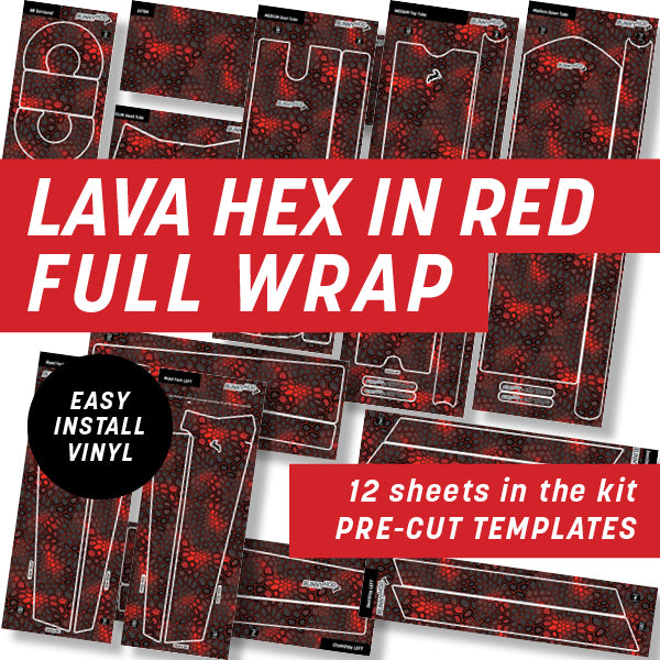 Lava Hex in Red Full Wrap Kit