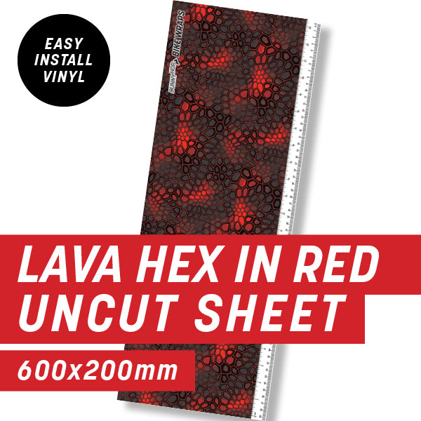 Lava Hex in Red Uncut Sheet