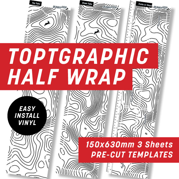 Topography on White Half Wrap Kit