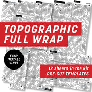 Topography on White Full Wrap Kit