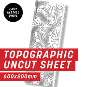 Topography on White Uncut Sheet