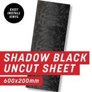 3D Shadow Black Camo Uncut Sheet